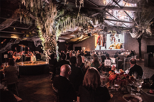 A view from inside the tented 2019 Nasher Prize gala event.