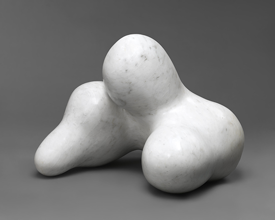 A sculpture by Jean (Hans) Arp titled 'Human Concretion'