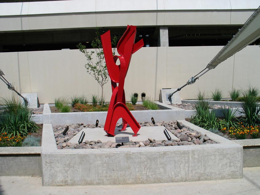 Painted steel, 107 x 38 x 48 in. (271.8 x 96.5 x 121.9 cm.)
