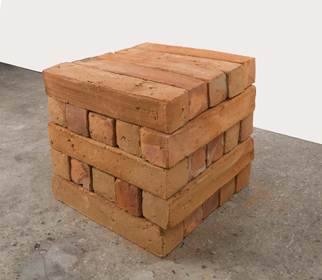 A sculpture by Bosco Sodi titled 'Muro'