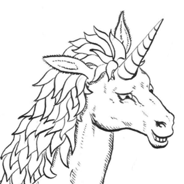 Drawing of unicorn