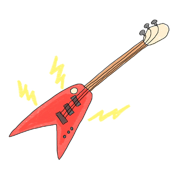 Drawing of an electric guitar
