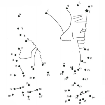image of a connect the dots drawing