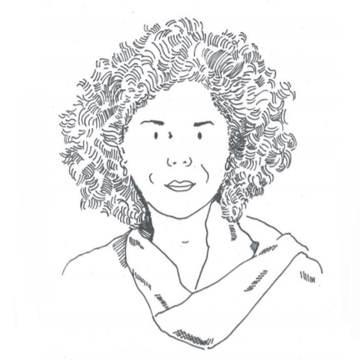 drawing of artist Doris Salcedo