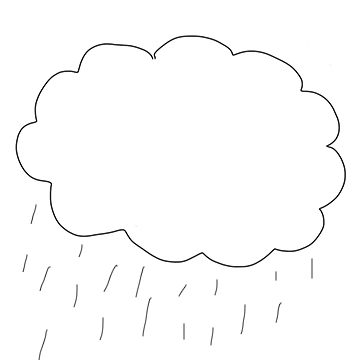 Drawing of a raincloud